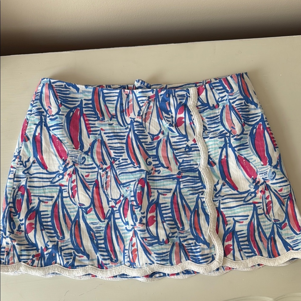 Lilly Pulitzer Colorful Sailboat Print Skort